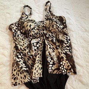 Cute Croft & Barrow 1-piece Animal Print Swimsuit